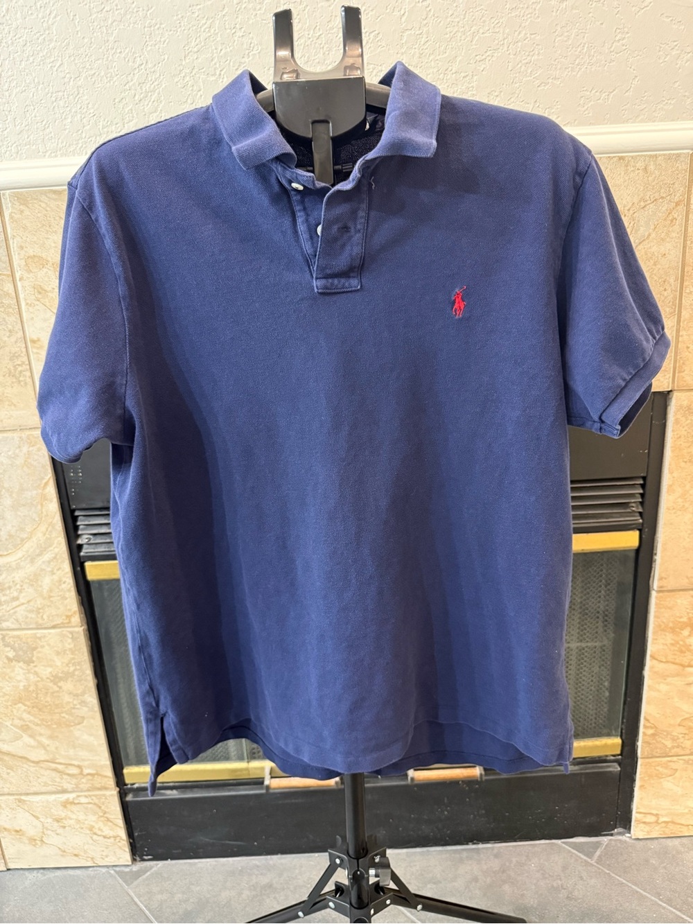 Polo by Ralph Lauren Navy Short-Sleeve Polo with Red Pony